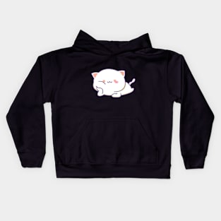 Cute cat staring Kids Hoodie